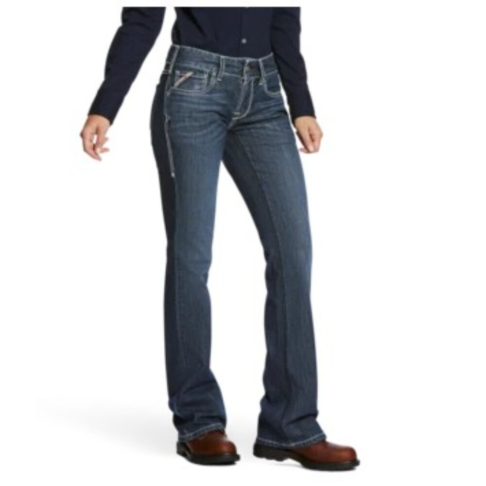 Ariat Women's FR Mid Rise DuraStretch Basic Boot Cut Jean Women's 29R western - Picture 15 of 15